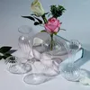 Vases Nordic Transparent Glass Vase Creative Striped Flower Arrangement Set Cute Hydroponic Furniture Desktop Decoration Home Decor