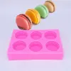 Mögel 3D silikon mögel macaron form diy tvål choklad mögel fondant godis mögel 3d macaron silikon mögel kaka dekorera bakverktyg