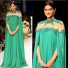 2020 Emerald Green Dubai Sukienki wieczorowe Backless Szyfonowe Maxi Arabskie sukienki na bal maturalny