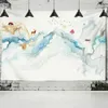 Wandteppiche Bergreihe Tapestry Wall Hanging Beach Handtuch Bohemian Chinesische Landschaftsmalerei Schlafsaal