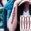 Trasferimento tatuaggio nuovo design henné adesivi per tatuaggi per fiore a mano tatuaggi temporanei per festa di nozze tatuaggi finti per donne body art 240427
