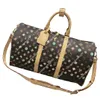 High Capacity Designer Duffel Bag Men Reisetasche Keepall Luggage Bag Genuine Leather Printed Top Tote Handbag 50cm