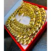 Chaînes en or 10kt 14K personnalisées réels jaunes oral Miami Cuban Link Franco Franco Solid Gold Chains avec certificat