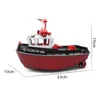 RC Łódź 2.4G 1/72 Mocny podwójny silnik Bezprzewodowy elektryczny elektryczny zdalne sterowanie Tugboat Model zabawek dla chłopców Jet Boat 240417