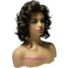 Hot selling Wig Mens short hair curl Dark Brown womens