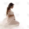 Maternity Dresses Chiffon fabric photography props DIY cloak simple modeling studio photo background transparent maternity clothing Q240427