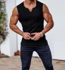 Herren-Tanktoper Herren Sommer V-Ausschnitt Fitness Tanps Top Mens Muscle Tank Top Fitnesskleidung Fitness ärmellose T-Shirt Sweatshirtl2403