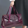 Bolsa de padrões da moda de couro versátil de meia-idade de meia-idade mom