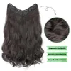 Synthetic Wigs LM combined with long wavy V-shaped hair semi wig heat-resistant straight fake female Q240427