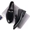 Casual Shoes Men Leather Luxurious Business Oxford Breathable Patent Formal Oversized Office Weddings