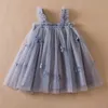 Vestidos de menina garotas de criança doce vestido de princesa 1-5 anos sem mangas 3d Butterfly Tulle Dress Summer Children Roupas Casual Vestidos