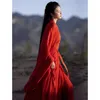 Rode Chinese traditionele Hanfu dames oude zwaardvechter cosplay kostuum vrouwelijk tang dynastie podium dance jurk hanfu jurken 240418