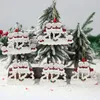 Decoraciones navideñas Diy Snow Man Pendiente de madera Decoración feliz para el hogar 2024 NaviDad Noel Xmas Ornamentos Año de decoración