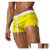 Herren Badebekleidung europäischer und amerikanischer Colorf Fashion Back Pocket Design Strand atmungsablöschbar Schnell trocknende Shorts Schnürschachtel Schwimmen Trun OTL69