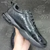 Casual Shoes Authentic Crocodile Skin All-match Classic Black Men's Soft Sneakers Genuine Exotic Alligator Leather Male Lace-up Walking