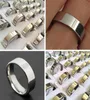 50 -st brede 6 mm Silver Band Ring ComfortFit kwaliteit 316L roestvrijstalen bruiloft verlovingsring mannen vrouwen elegante klassieke vinger 41651266