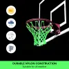 Basketball Nightlight Basketball Net Nylon Lumping Basketball Hoop Rim Net 12 Loops Standard Dimensioni Glowing Basketball Net Sun Powered