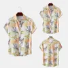 2024 Spring/summer Floral Short Sleeved Shirt for Men's Shirt