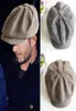 Hommes entiers femmes rétro baker garçon journaliste gatesby tweed country golf sun beret cap 4755100