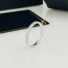 Diamond liefdesring verlovingsringen luxe sieraden roze goud zilveren bijenkorf titanium stalen legering mode-accessoires modeontwerper ring maat 5-11