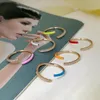 Cluster Rings Colorful Neon Enamel Open Adjusted Finger Ring Fashion Fluorescent Jewelry Rhinestones Women Birthday Gifts