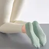 Mulheres meias 1Pair com bandagem Silicone Anti-Slip Strapolto de ioga Dança de balé de algodão Sport Sock para academia