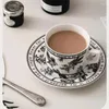 Mugs Coffee Cup Vintage Designs Porcelain Tea Set Bone China Cups And Saucers With Spoon Ceramic Drinkware Birthday Gift