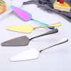 Moulds Stainless Steel Cake Shovel Knife Pie Pizza Cheese Spatula Server Cake Divider Knives Triangle Gold Toothed Cake Baking Tool