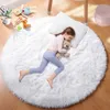 Tappeti bianchi soffici tappeti rotondi tappeti per soggiorno morbido per adolescenti per adolescenti tappeto vivace camera da letto per bambini tappetino peluche decorazioni per bambino