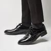 Casual Shoes Men Leather 2024 Lace Up Formal Attire Business Flat Bottomed Fashionable Thick Sole Anti Slip Comfortable