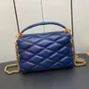 Высококачественный GO-14 Designer Designer Bealwer Bag Bag MM GM Женская сумочка настоящая кожаная стеганая сумочка кросс-кузовные сумки роскошные сумки из золотой цепочки роскошные бродяги с коробкой с коробкой