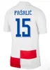 2024 2025 Croacia Modric Soccer Jerseys National Mandzukic Perisic Kalinic 2024ユーロカップクロアチアフットボールシャツKovacic Rakitic Kramaric Men Kidユニフォーム