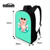 Sac à dos Cartoon School for Teenagers Children Back Pack Cute Piggy Print Schoolbag Étudiants primaires Bag Bag Ladies Daypack