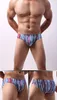 Underpants Sexy Low-waist Men's Underwear Briefs Printing U-convex Design Mesh Breathable Moisture Wicking Bikini Beach Pants