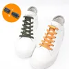Sko delar färgglada trevliga inga slipsar för alla vuxna och barn sneakers platt elastiska tieless snören metall spännlås skosnör