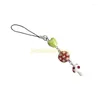 Keychains Handmade Beaded Phone Charm Hangings Elegant Mushroom Fashionable Straps Chain Accessory For Women C9GF