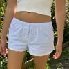 Women's Shorts Cotton Plaid For Women Summer Clothes 2024 High Waist Elastic Kawaii Cute Skort Girls 2000s Y2K Youthful