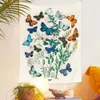 Wandteppiche Vintage Schmetterling Wandteppich für Schlafzimmer Zimmer Dekor Ästhetische Ins Wand hängende Hintergrund Tuch Boho Dekor Wandteppiche Picknickmatte