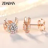 Stud -oorbellen Zdadan 925 Sterling Silver Rose Gold Earring For Women Party Accessoires Groothandel