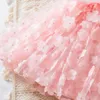 Flickans klänningar Summerklänning Little Girl Princess Dresses For Wedding Baby Girls Dress for Eids 3D Butterfly Birthday Children Ceremony Clothing