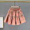 Spódnice moda Diamentowa skórzana spódnica Kobiety 2024 jesień zima wysoka talia