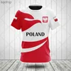 メンズTシャツポーランドの旗バッジウォリアーカモフラージ3Dプリンティングメンズクルーネック短袖特大のルーススポーツTシャツをクイックdryingxw1