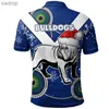 Men's T-Shirts Mens Bulldog Summer Shirt Womens Christmas Rugby Customized Name Super Bulldog Polo Shirt 3D Printed Short Sleeve T-shirt TopXW