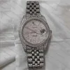 MOQ 1 Anpassad billig Ice Out VVS Moissanite Diamond Mechanical Watch