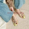 Scarpe casual 2024 Arrivo Satine Square TEE T CINGOLO SINSTONE SANDALS SANDALS Abito Summer Abito estivo Elegante grazia morbida traspirante