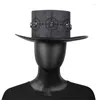 Berets Unisex Steampunk -Top -Hüte mit Dekorationen 5in High Halloween Cosplays Kostümzubehör für Männer Frauen Dropship