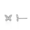 Boucles d'oreilles sier S925 boucles d'oreilles de mosonite oreilles boucles d'oreilles femelles qualité de précision papillon