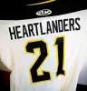 MIT ECHL 2021-22 IOWA HEARTLANDERS NEW UNIRIMES JERSEYカスタムメンズレディースユースホームアウェイホッケージャージーホワイトブラック