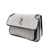 10A Fashion Canvas White Bag Chain Messenger Handbag Wallet Black And Bags Stripes Handbags Purse Crossbody Flap Silver Envelope Should Hgnj