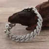 Vente chaude Unisexe Collier Collier de haute qualité bijoux de hiphop de haute qualité alliage de 12 mm dans les colliers catégorie Iced Out Diamond Cuban Chain